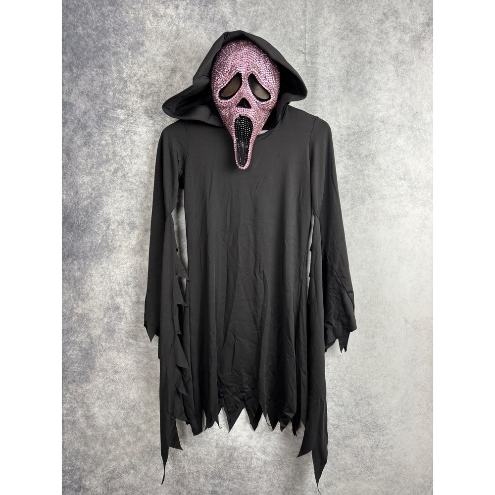 Spirit Halloween Costume Youth Kids Girls Bling Ghost Face Costume Size Large